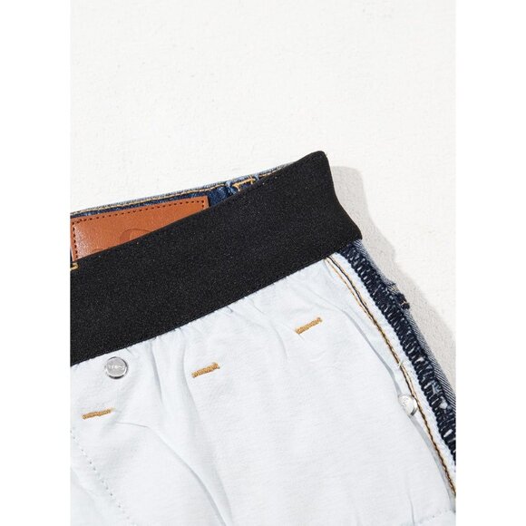 Women's Wide Leg Jeans High Waist Elastic Tummy Control Casual Denim Pants - Picture 7 of 9